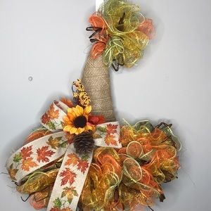 Fall/Thanksgiving Scarecrow Wreath/Door Hanger 🍁